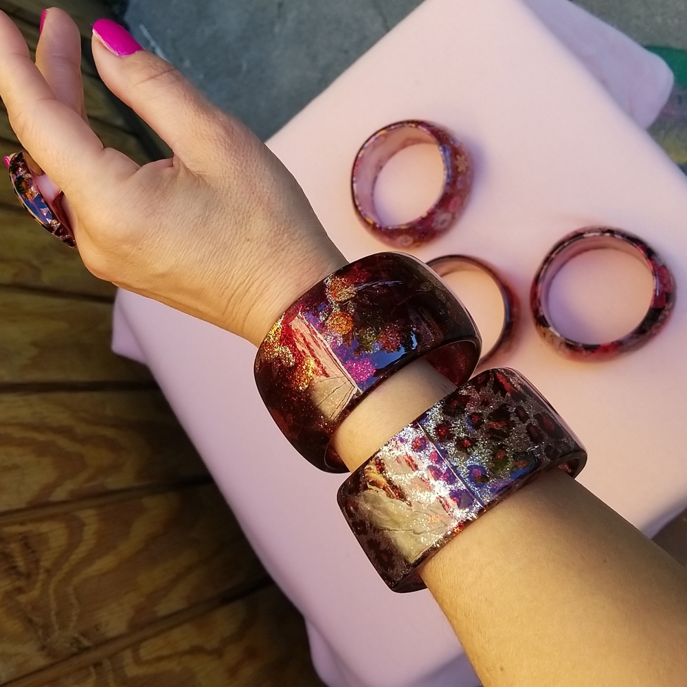 Retro Bangle Bracelets Plastic